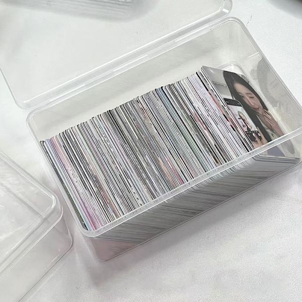 Transparent Flip Bomuldsvat Opbevaringsboks Makeup Organizer Multi Transparent