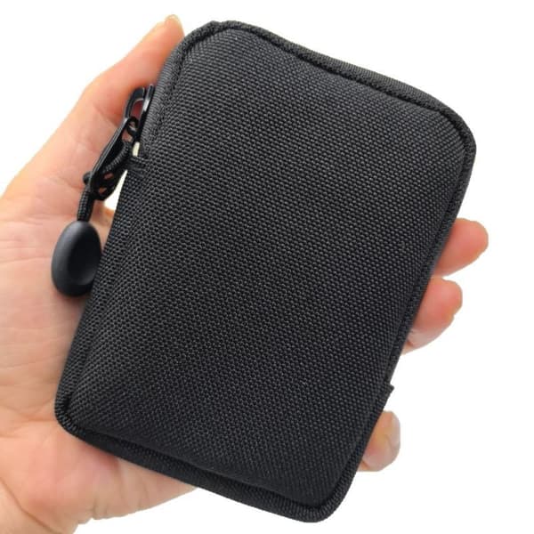 Mini EDC Pung Opbevaringslomme Tegnebog Polyester Møntpung A1