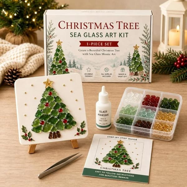 1 sett DIY havtema sjøglass mosaikk kunstsett med levende anim A72