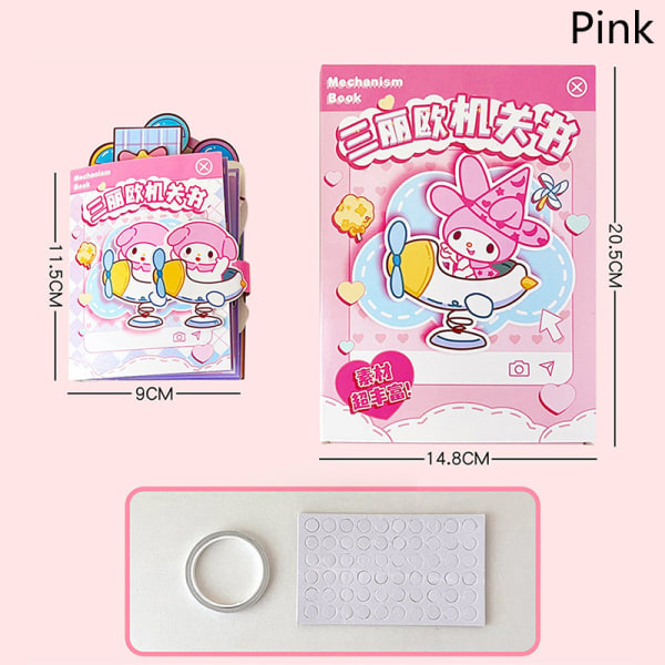 Stille bok Montessori Travel Book Sanrio DIY Toys Educational Hom Pink