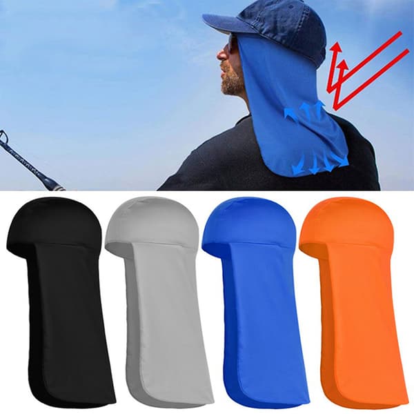 Cykling Sun Shade Cap Herr Cooling Sport Long Tail Hat Summer U Gray