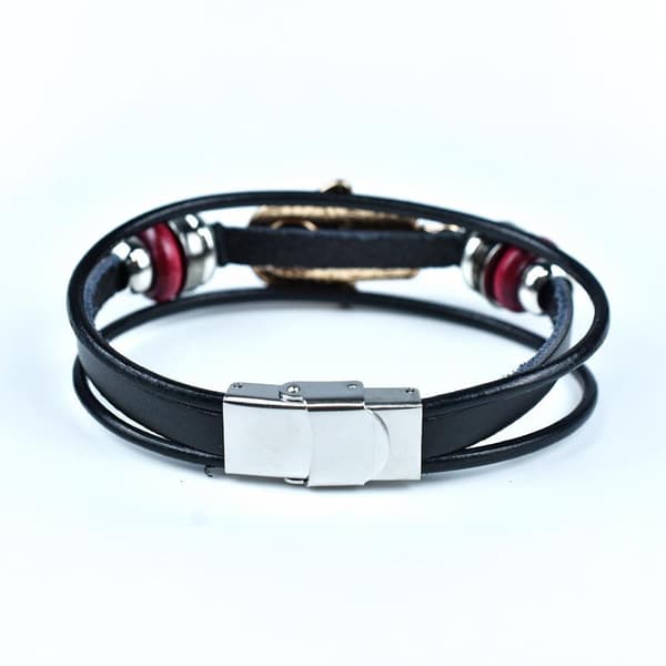 Mode Palm Devil's Eye Læderarmbånd til kvinder mænd smykker A3