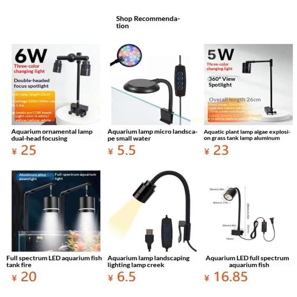 USB Akvarium LED-lampa Klämma Akvarieljus Dekor Vattenväxter Multi A4