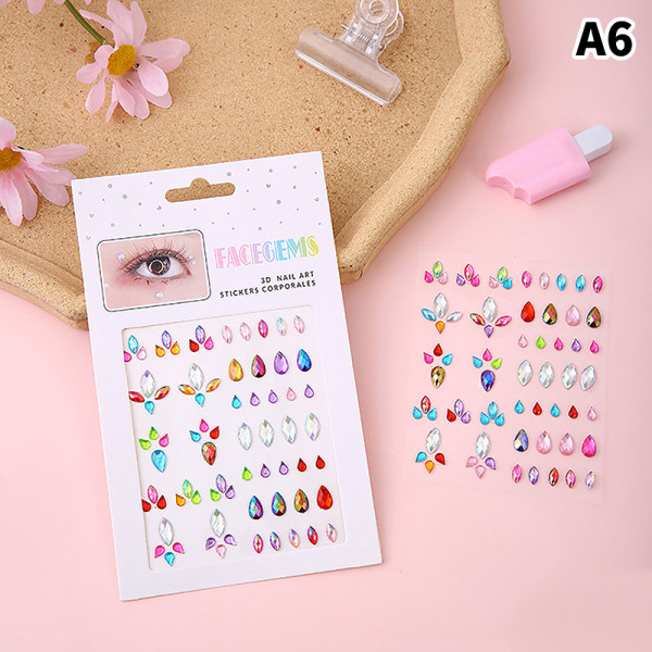 Face Gems Eye Jewels Festival Body Crystal Make Up Tarra Dia A6