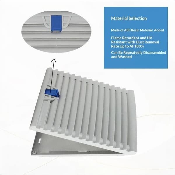 Luftventilationssystem ABS Skab Ventilationsfilter Hvid Nej 116mm B