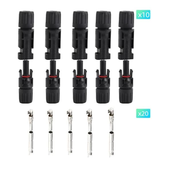 5 par/10 par PV-stik IP67 vandtæt solcelleforbindelse 1000V-30A 10Pairs
