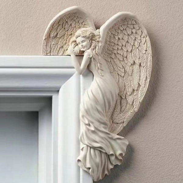 Dørramme Angel Decor Statuer Ornamenter Vinger Angel Resin Craf Right