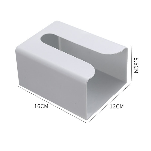 Selvklebende vevboksholder for vevboks, vevholder for veggmontering Gray