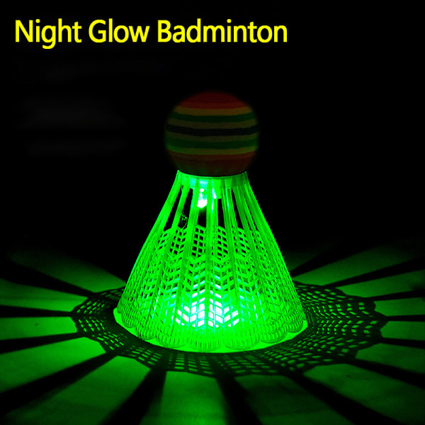 LED Badminton Ball Sports Shuttlecocks Lysende Natt Fargerike