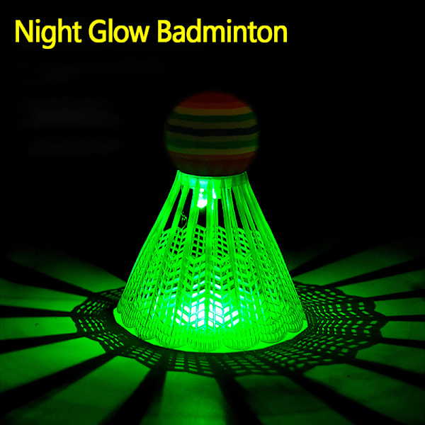 LED Badminton Bold Sports Fjerbold Luminous Night Colorful