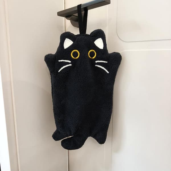 1 st/2 st tecknad katt handduk förtjockad absorberande kök He 1pc