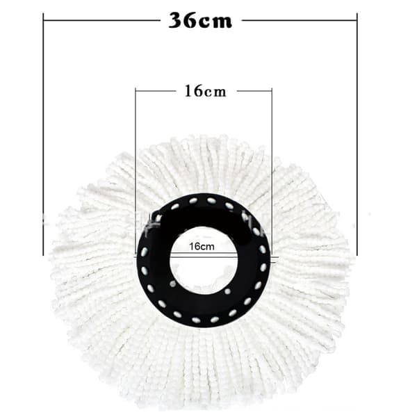 Roterende Rund 16mm Mopping Hoved Mikrofiber Klud Mop Klud Repla
