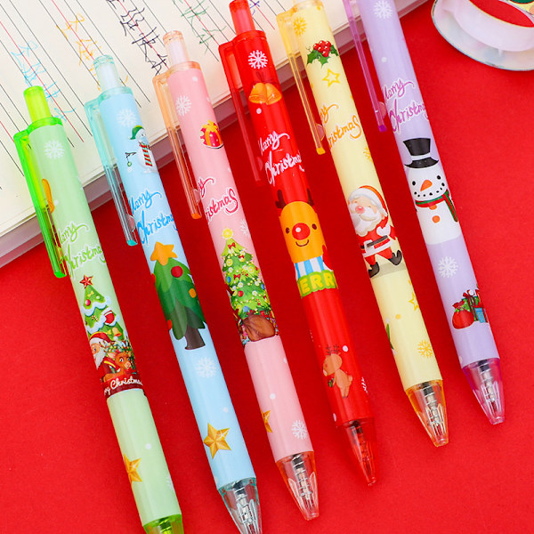 Christmas Santa Claus Snowman Gel Pen e Mechanical Gel Pens Sta