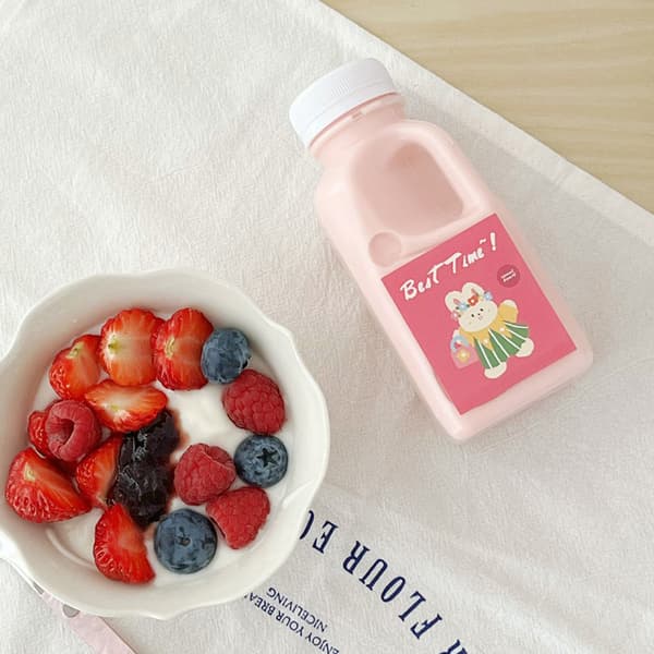 1 st Juices Flaska Färsk Juice Flaskor Dryckesflaskor Klar M White
