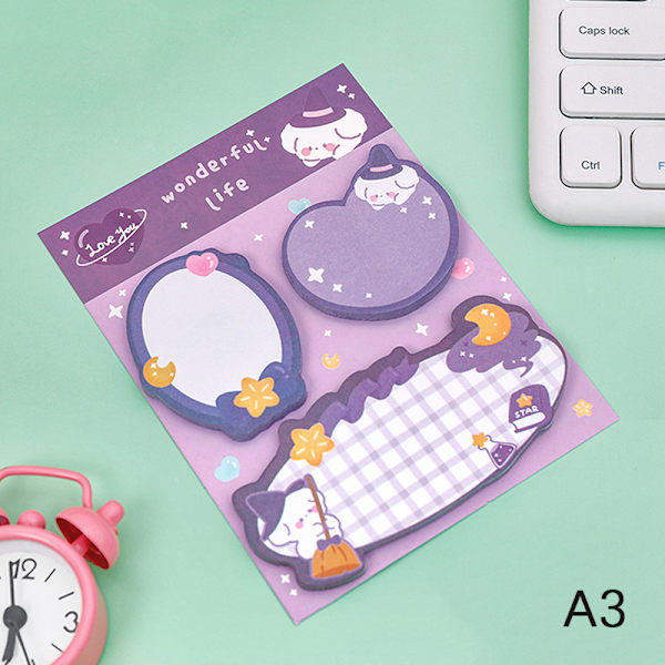 Kawaii tegneserie jordbærbjørn Sticky Notes Memo Pad e Message A2