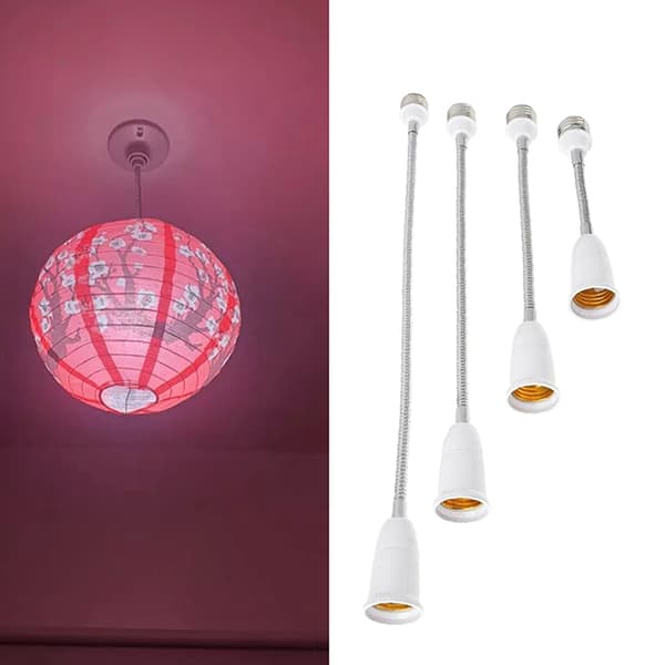 E27 Til E27 LED Lampe Sokkel Forlenger Lys H 195MM