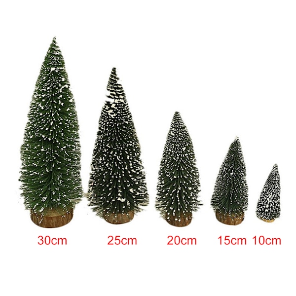 Mini Juletre Pine Flocking Stained White Cedar Desktop 10CM