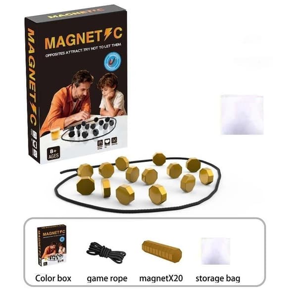 20 st partyspel magnetiska stenar rep set interaktiv magnet Black