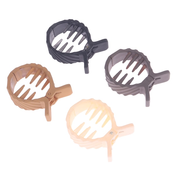 1 Stk Høy Hestehale Fixed Claw Clip Rund Hårnål Kvinne Rygg Hea White