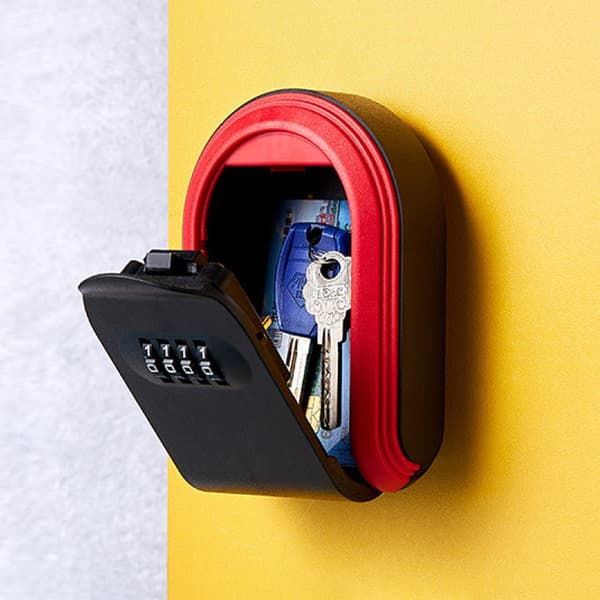 Väggfäste Key Storage Secret Box Organizer 4-siffrig kombination