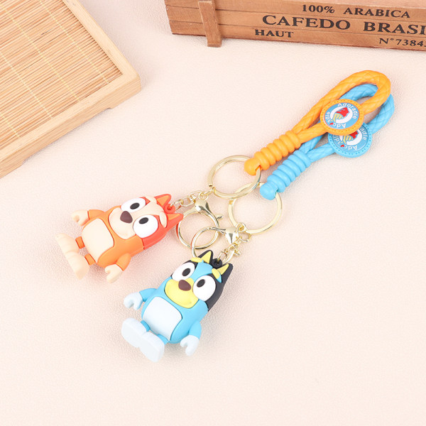 Cartoon Family Doll Creative Car Chain Keychain Bag Pendant Cou Yellow