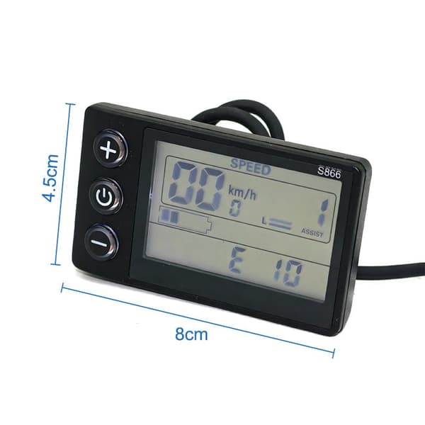 Elcykel S866 LCD-display 24V 36V 48V Kontrollpanel Cykel 6 Cores