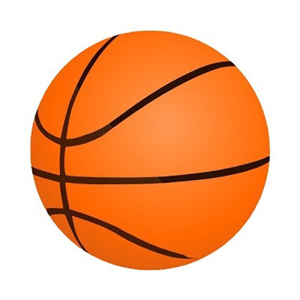 Indendørs Silent Basketball hoppebold til børn og voksne Orange 18CM