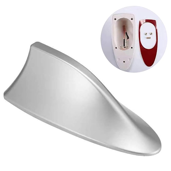 Car Radio Shark Fin Car Shark Antenne Radio FM Signal Design Fo Silver