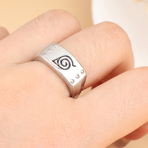 Bladring Konoha Uzumaki Symbal-logoskilt Sasuke Itachi Fashio Red