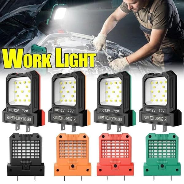 DC12V-72V OPGRADERET LED Nødlys Spotlight Til Strøm Orange