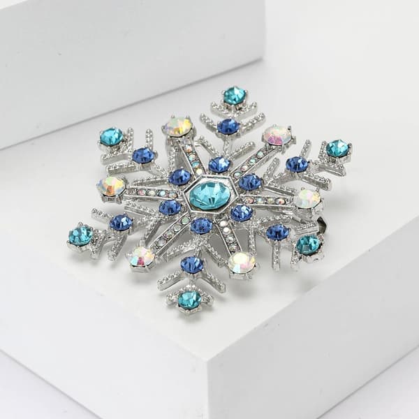 Mote Luksus Rhinestone Snøfnugg Brosjer For Dameklær A1