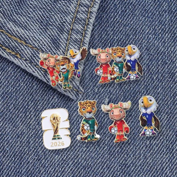 VM 2026 Maskot Emaljestifter til Fodboldfans Samling Ba A
