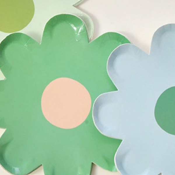 10 stk Small Daisy Picnic Service Engangs Blomster Middag Pla A10