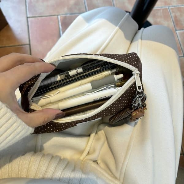 Prickig broderad björnpennväska Stor kapacitet Student Statio 1pc