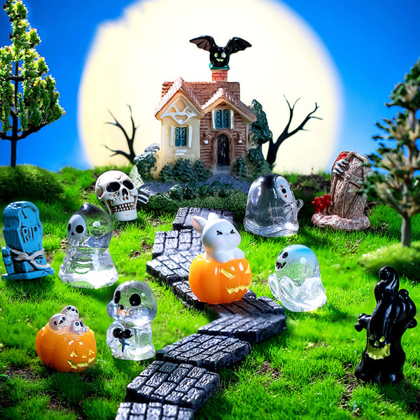 Halloween Crystal Ball Ornament Hem Micro Landskap Dekoration A4