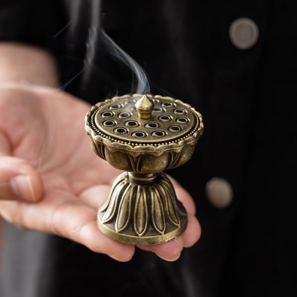 Buddhistiske redskaper Røkelsesbrenner Lotus Røkelse Røkelsekar Arkaisk C 2