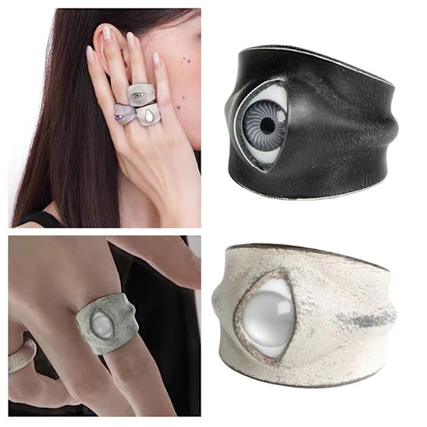 PU Ring med Unik Øye Boho Chic Statement Øyering Smykker Fo A1