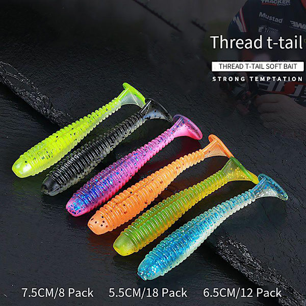 8 stk Aohu Long Casting Road Runner 7.5CM3.65G Skrue T-tail Roa A