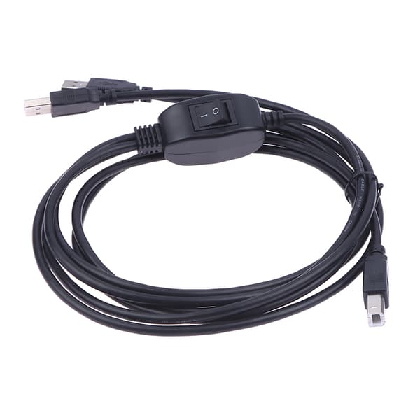 2-i-1 USB A til B printerkabel til 3D-printer splitter til to