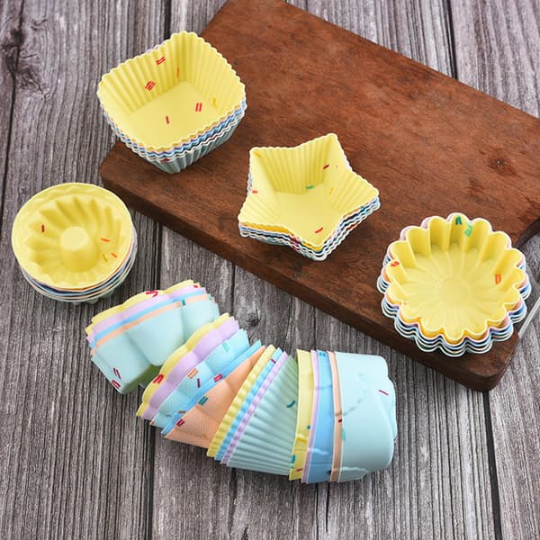 5 kpl / set silikoni mold Muffin cupcake molds tee-se-itse kakku E