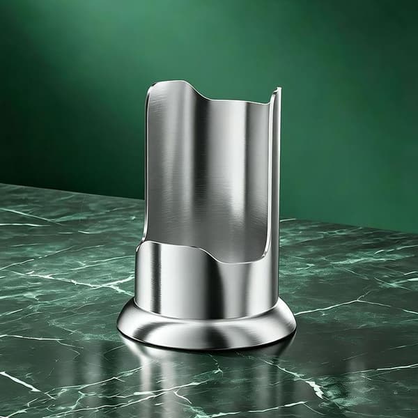 Grydelåg og skeholder i rustfrit stål, fortykket materiale, mul
