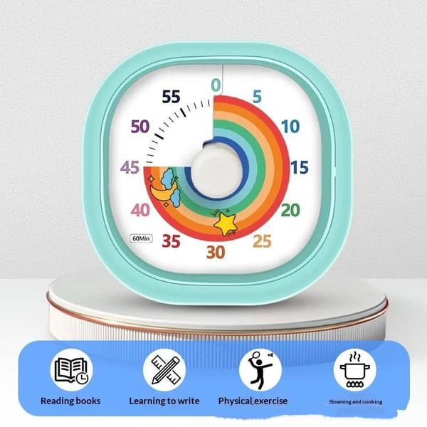 Tyst visuell timer för klassrum med nattlampa för hemundervisning A3