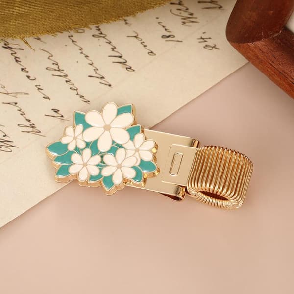 Blomstertema metalpenneclips A2