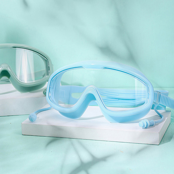 Big Frame Professional Svømming Vanntett, mykt silikonglass White