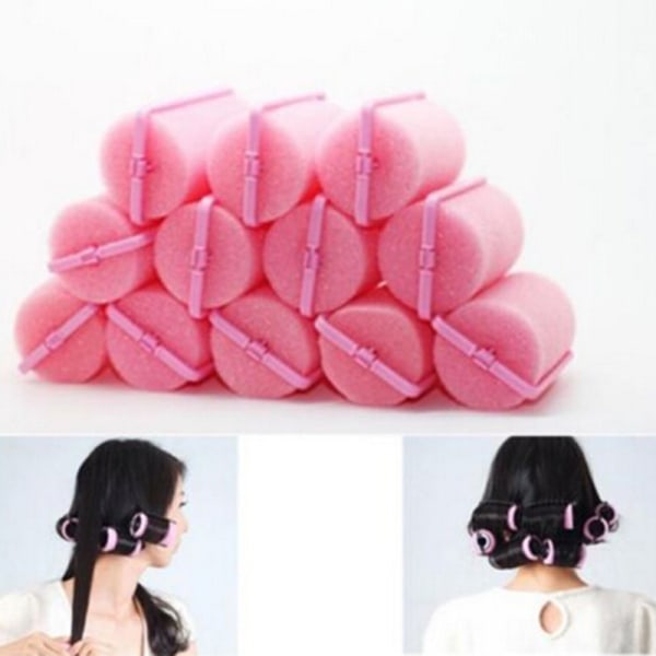 12 stk/pose Magic Sponge Foam Cushion Hårstyling Rollers Curler