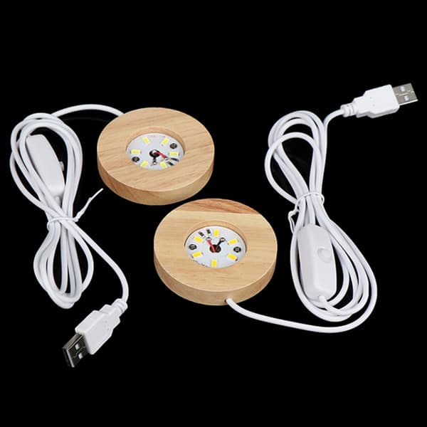 Tre LED-lys Dispaly Base Nattlampe i tre LED-lys white