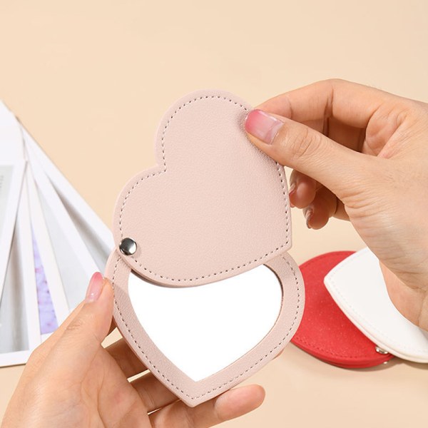 Folding Pocket Kompakt Spejl Rejse Makeup Tool Pop-up Design Gray