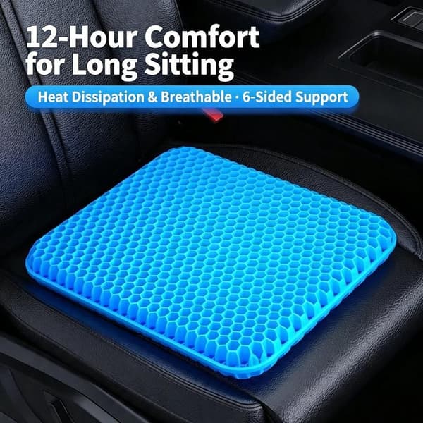 Honeycomb Gel Sædepude Perfekt Kølende Åndbar Ergonomisk