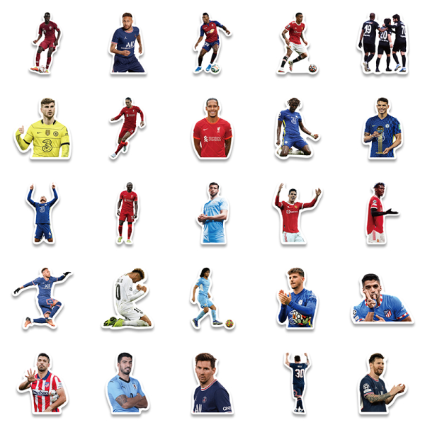 50st World Cup Graffiti Stickers Football Star Dekal