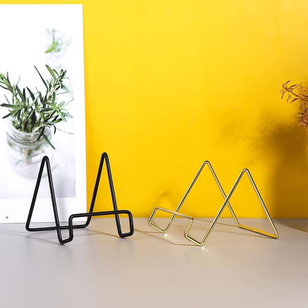 Black Gold Holder Desktop Display Stand Oppbevaringshylle B2